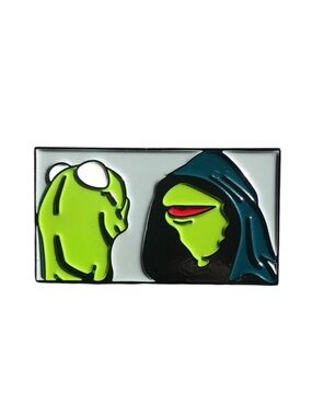 Kermit Star Wars MEME Green and Black Enamel Pin NEW